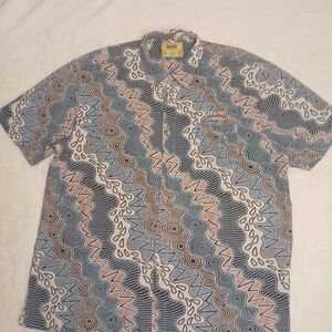 Men’s Bamboo Dreaming Shirt 3XL Aboriginal Art Design Vaughn Springs B